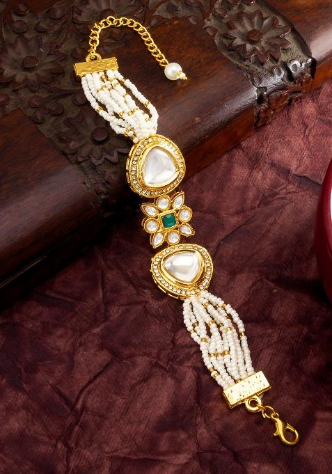 White And Green Alloy Bangles