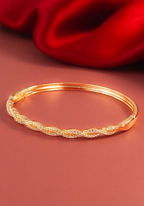 Golden And White Alloy Bangles