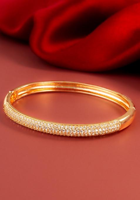 Golden And White Alloy Bangles