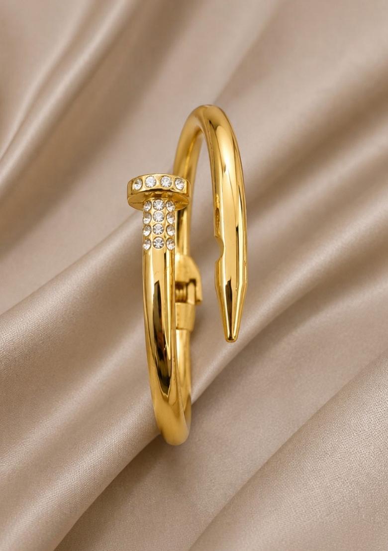 Gold Alloy Bangle - Indya
