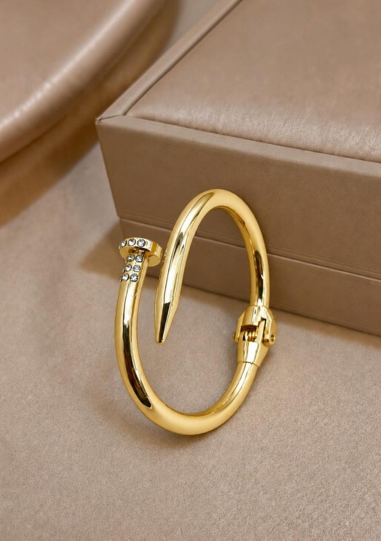 Gold Alloy Bangle - Indya