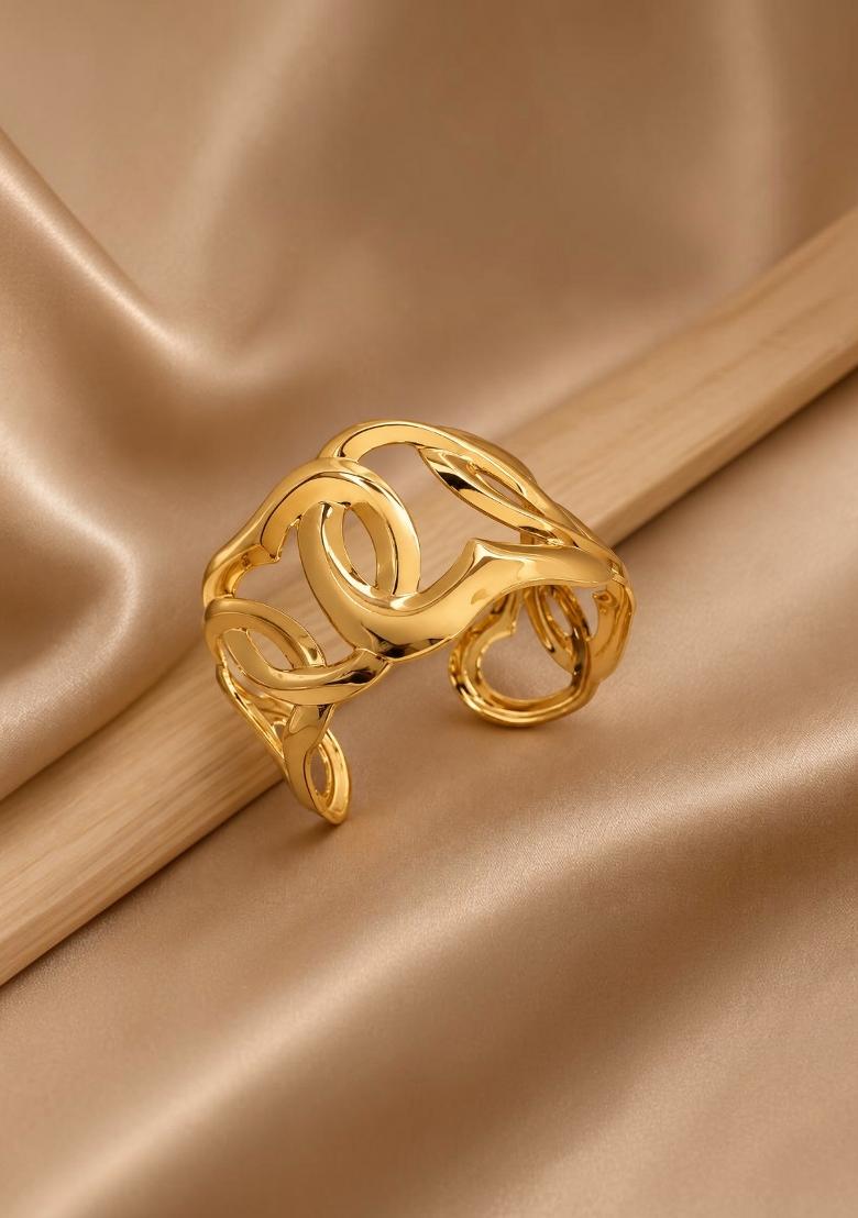 Gold Alloy Bangle - Indya