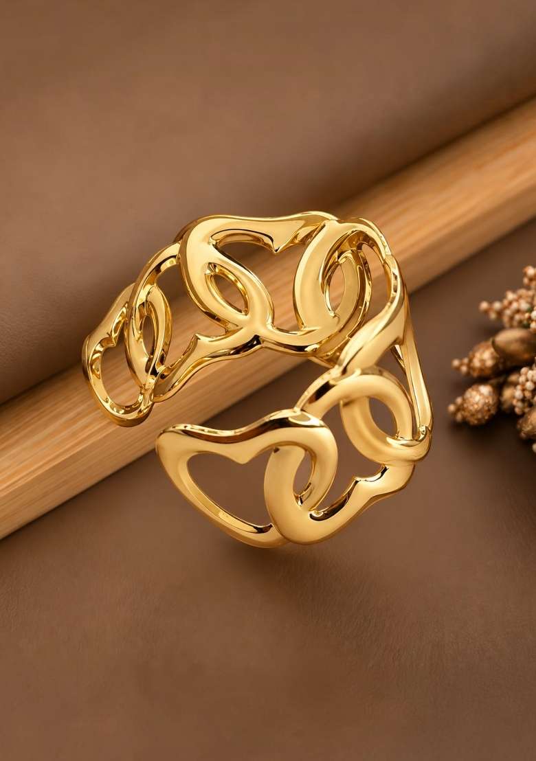 Gold Alloy Bangle - Indya
