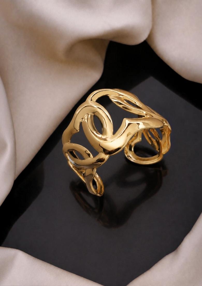 Gold Alloy Bangle - Indya
