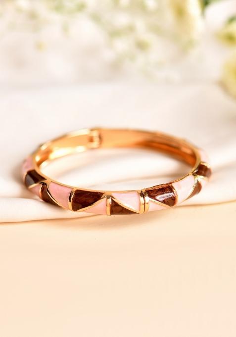 Brown Stainless Steel Beads Bracelet