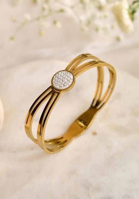Golden Stainless Steel Beads Bracelet