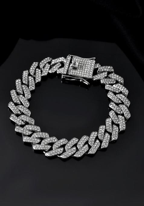 Silver Stainless Steel Beads Bracelet