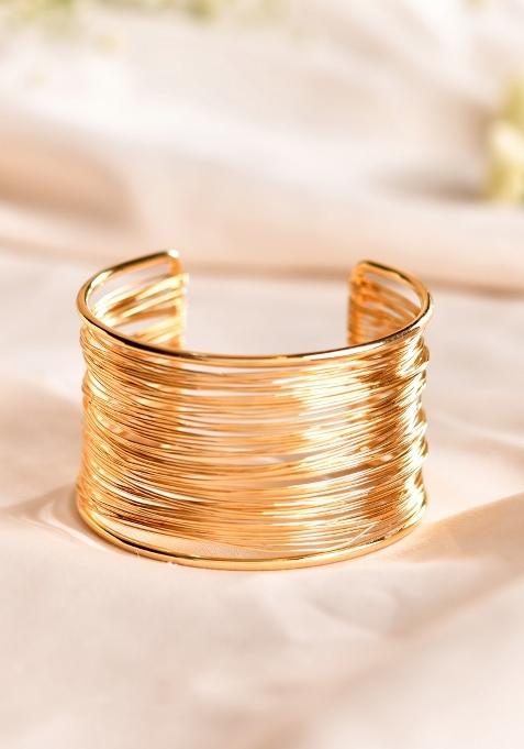 Golden Stainless Steel Beads Bracelet