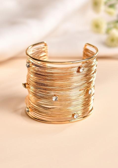 Golden Stainless Steel Beads Bracelet