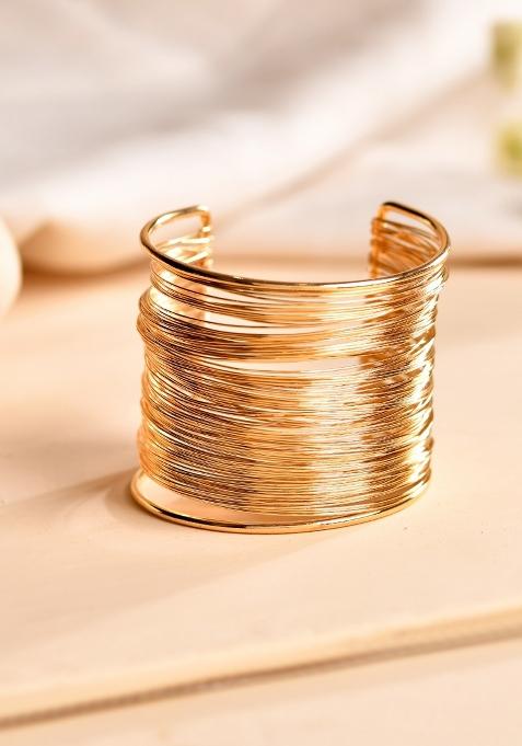 Golden Stainless Steel Beads Bracelet