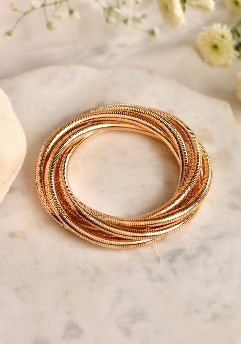 Golden Stainless Steel Beads Bracelet