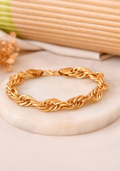 Golden Stainless Steel Beads Bracelet