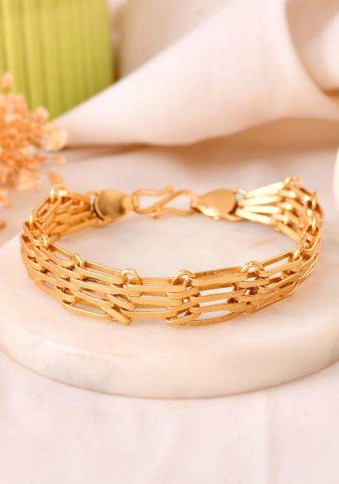 Golden Stainless Steel Beads Bracelet
