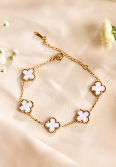 Golden Stainless Steel Beads Bracelet