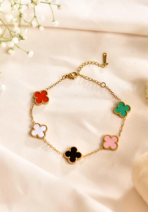 Golden Stainless Steel Beads Bracelet