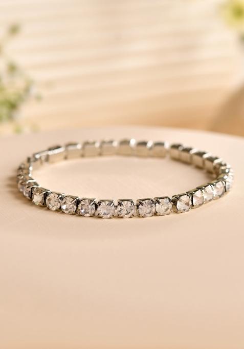 Silver Stainless Steel Beads Bracelet