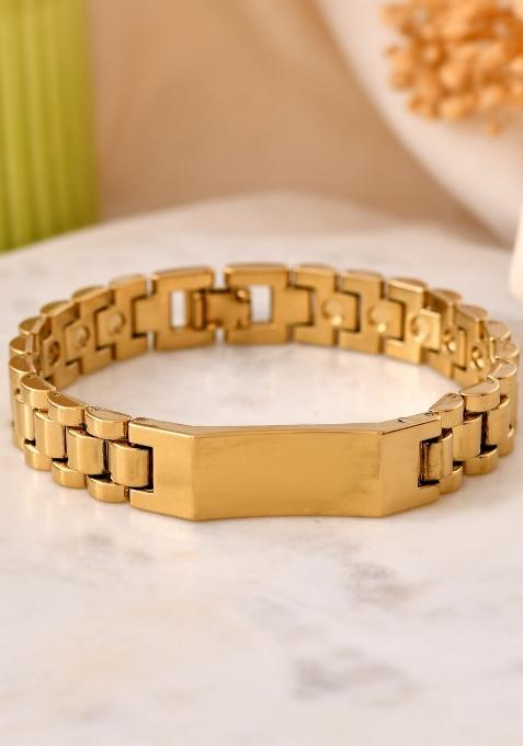 Golden Stainless Steel Beads Bracelet