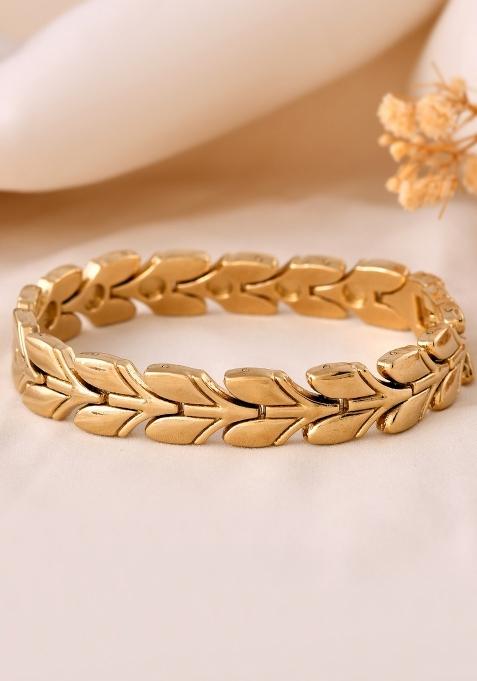 Golden Stainless Steel Beads Bracelet