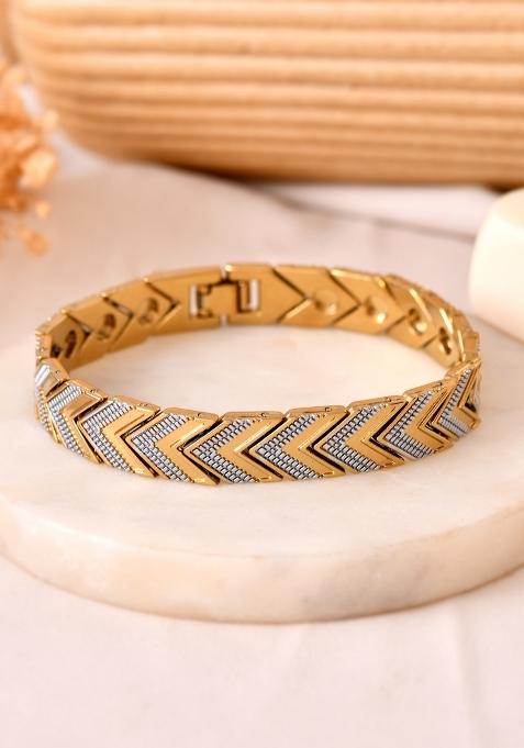 Golden Stainless Steel Beads Bracelet