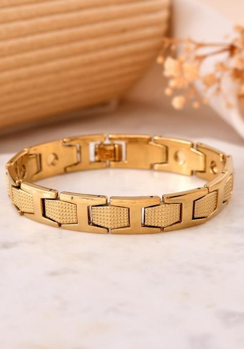 Golden Stainless Steel Beads Bracelet