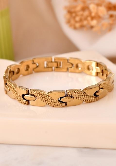 Golden Stainless Steel Beads Bracelet