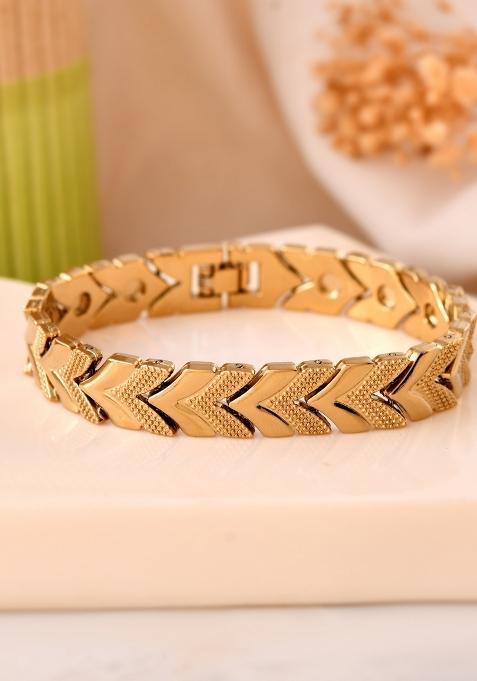 Golden Stainless Steel Beads Bracelet