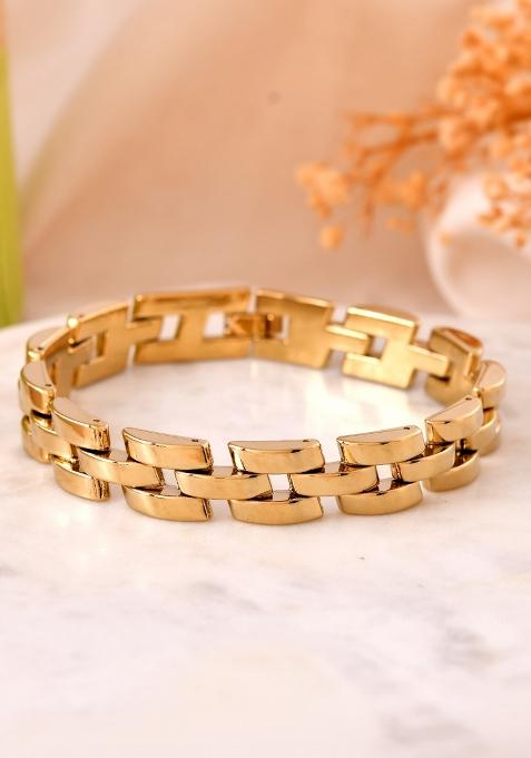 Golden Stainless Steel Beads Bracelet