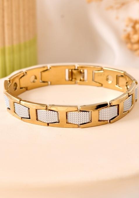 Golden Stainless Steel Beads Bracelet