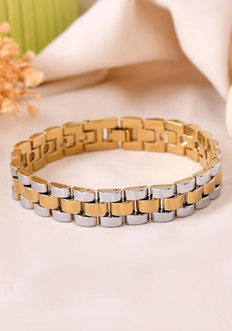 Golden Stainless Steel Beads Bracelet