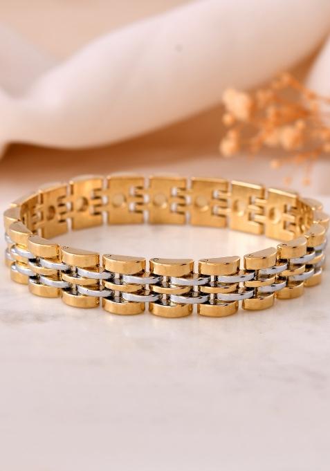 Golden Stainless Steel Beads Bracelet