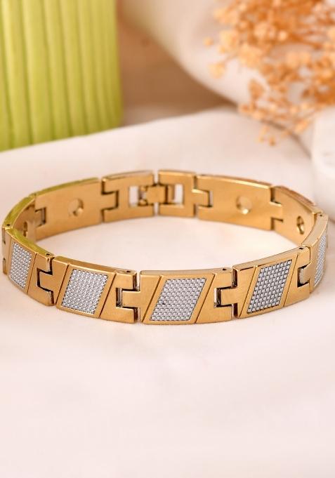 Golden Stainless Steel Beads Bracelet