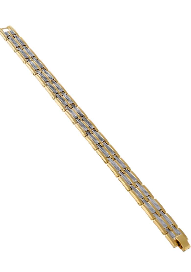 Golden Stainless Steel Beads Bracelet - Indya