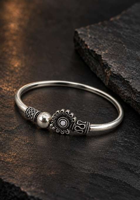 Silver Artificial Stones German Silver Bracelet
