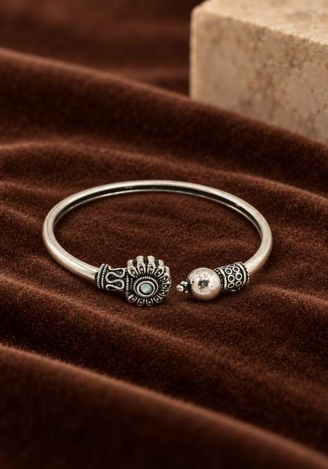 Silver Artificial Stones German Silver Bracelet