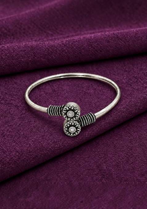 Silver Artificial Stones German Silver Bracelet