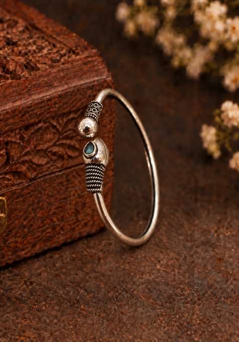 Silver Artificial Stones German Silver Bracelet