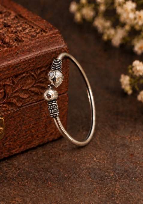 Silver Artificial Stones German Silver Bracelet