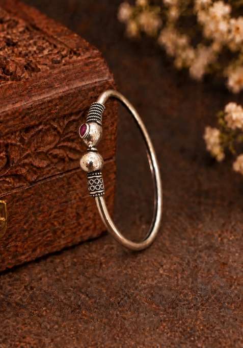 Silver Artificial Stones German Silver Bracelet