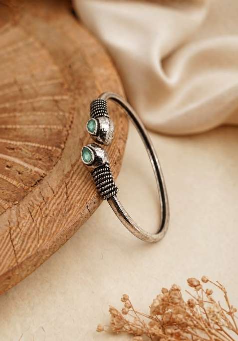 Silver Artificial Stones German Silver Bracelet