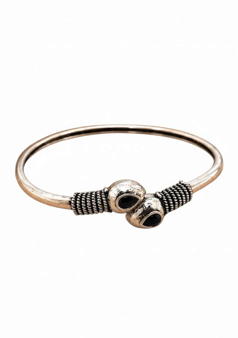 Silver Artificial Stones German Silver Bracelet - Indya