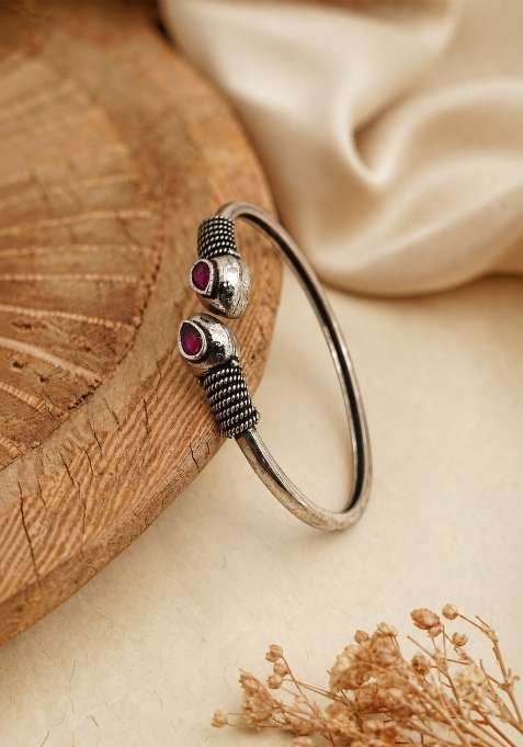 Silver Artificial Stones German Silver Bracelet