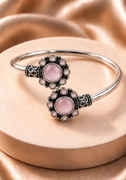Silver Artificial Stones German Silver Bracelet