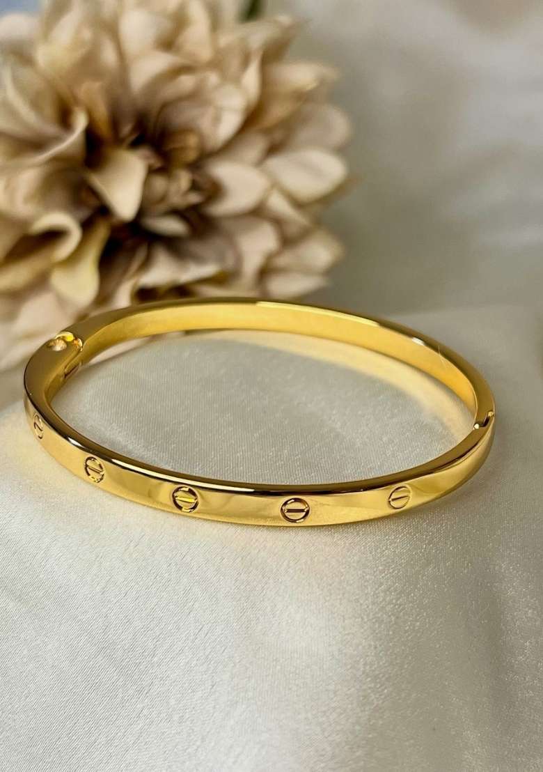 Golden Alloy Bracelet - Indya