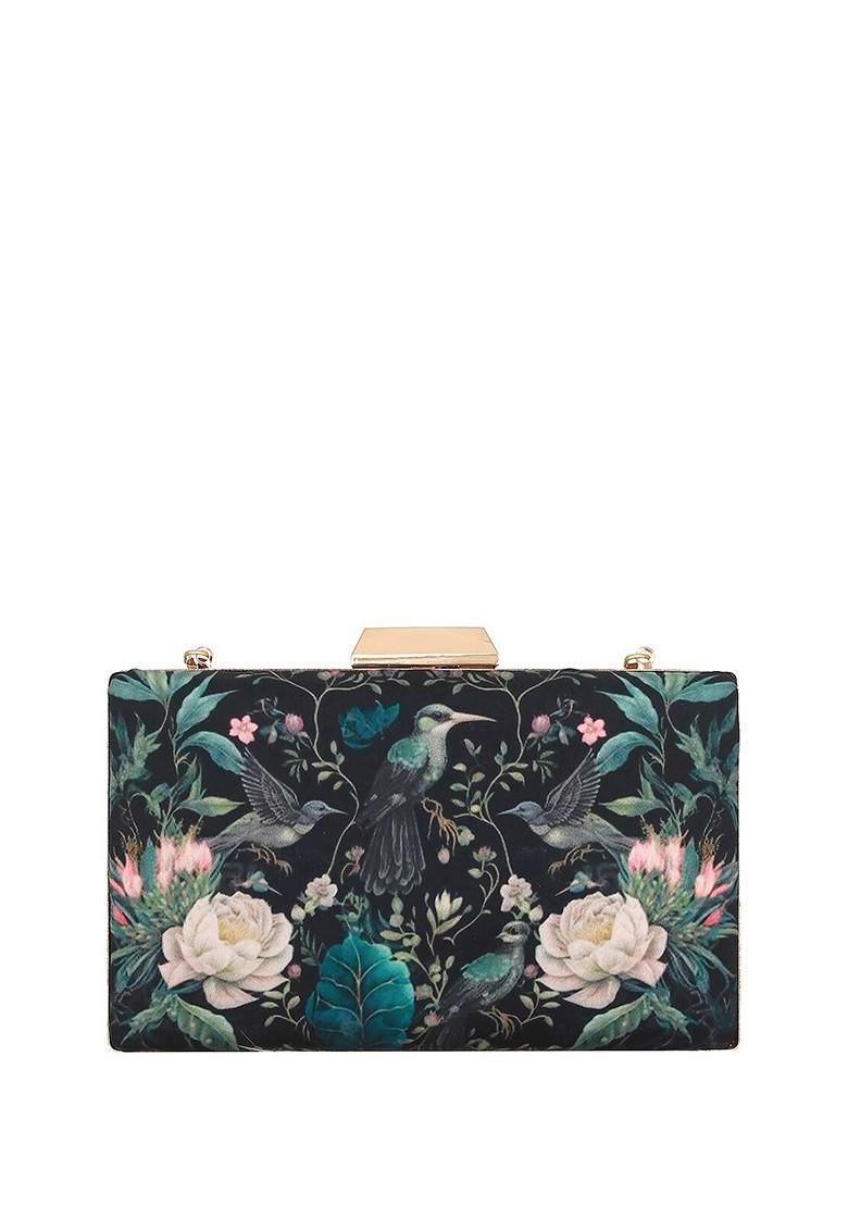 Floral Printed Box Clutch
