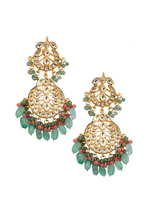 Multicolour Handcrafted Kundan Earrings