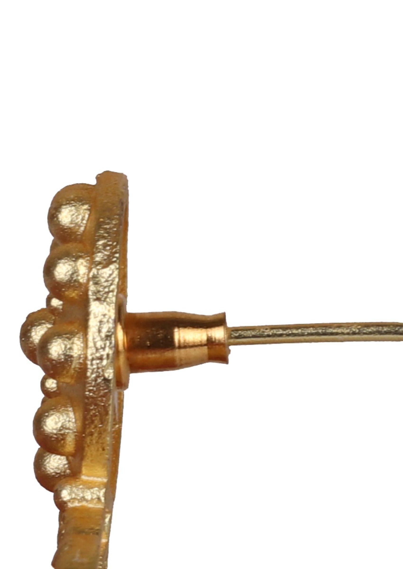 Matte Gold Finish Stud Earrings - Indya