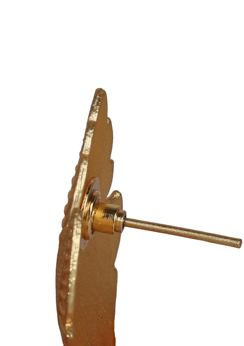 Matte Gold Finish Stud Earrings - Indya