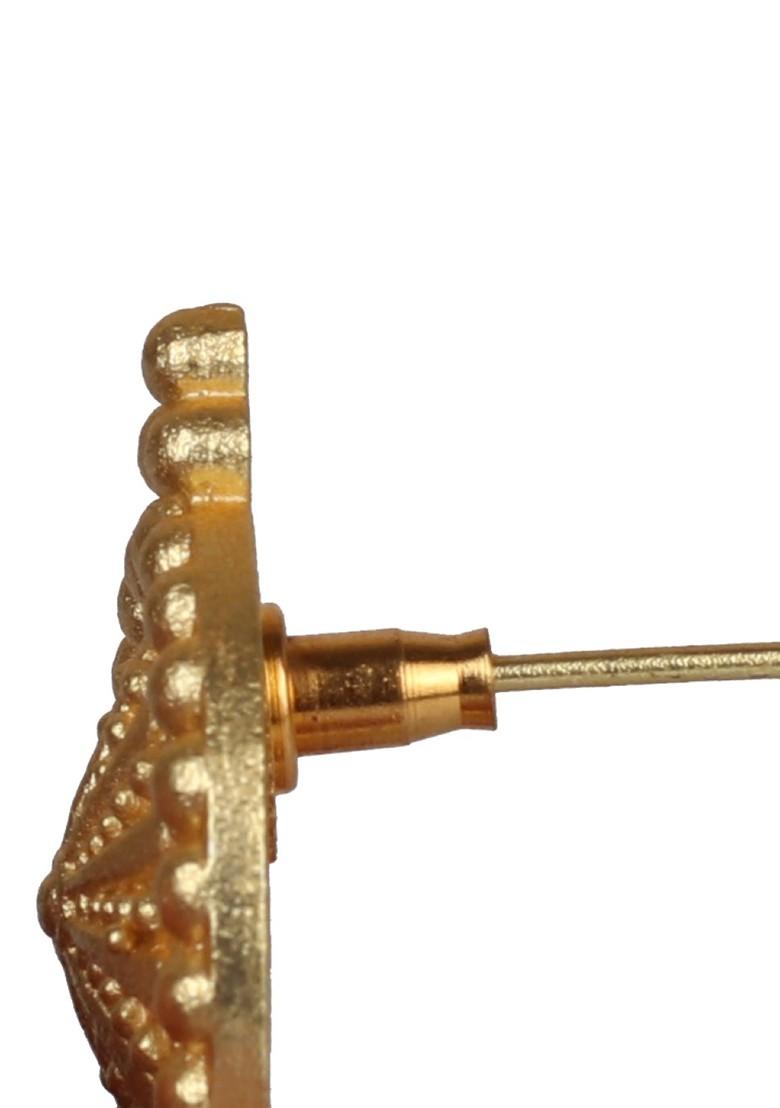 Matte Gold Finish Handcrafted Earrings - Indya