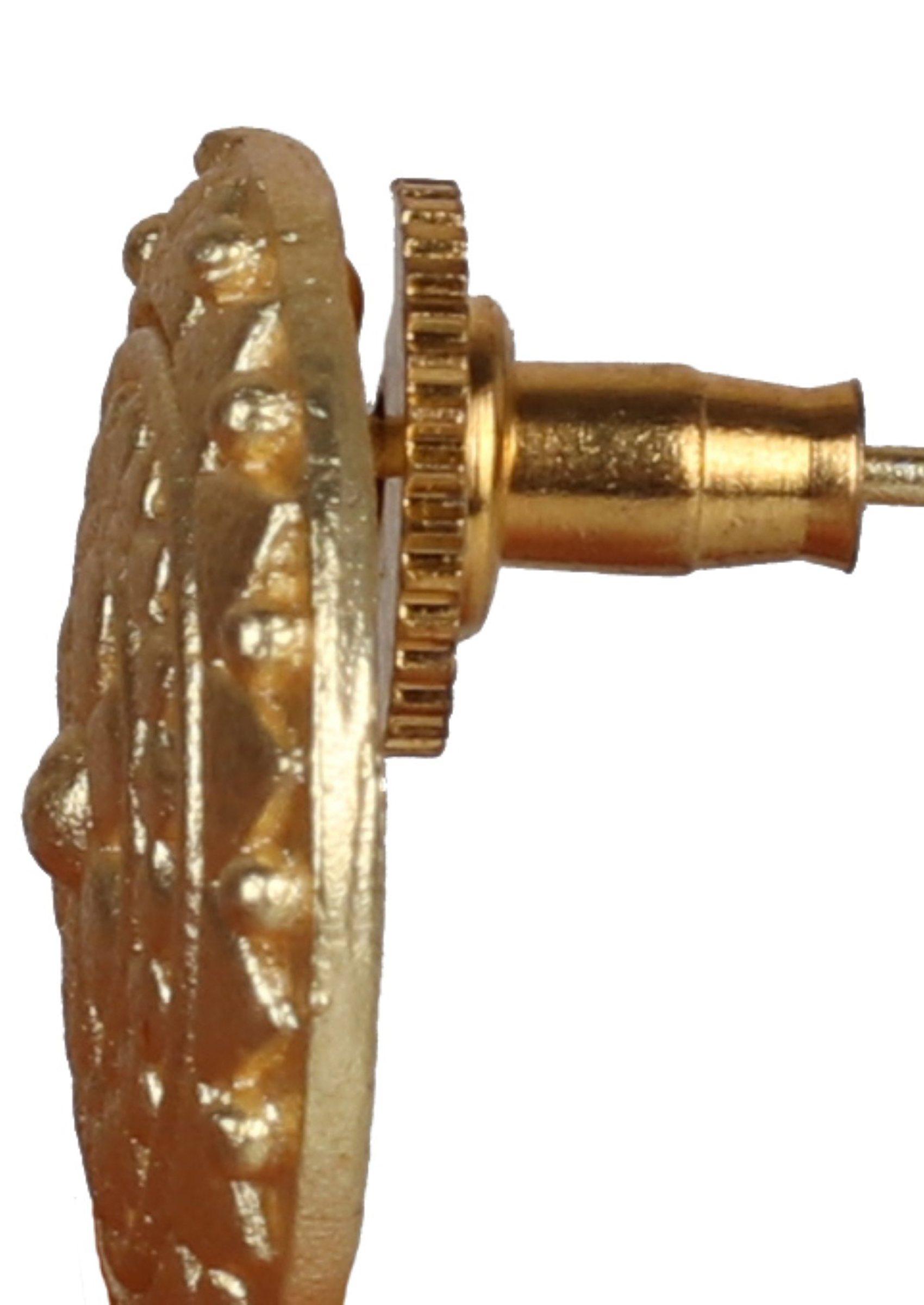 Matte Gold Finish Handcrafted Stud Earrings - Indya