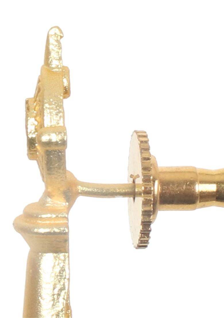 Matte Gold Finish Handcrafted Stud Earrings - Indya